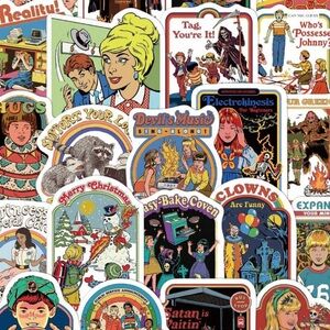 Vintage Retro Inspired Sticker 2-Pack